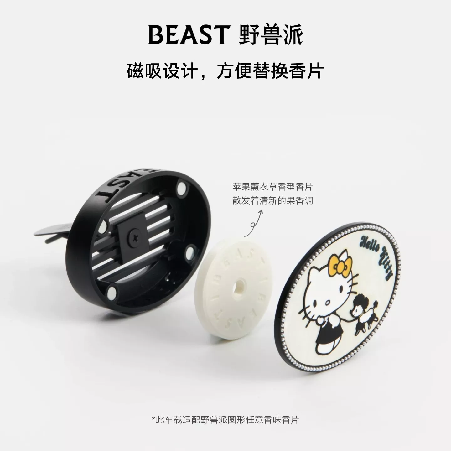 비스트 헬로키티 콜라보 차량용 송풍구 방향제 상세 이미지 4