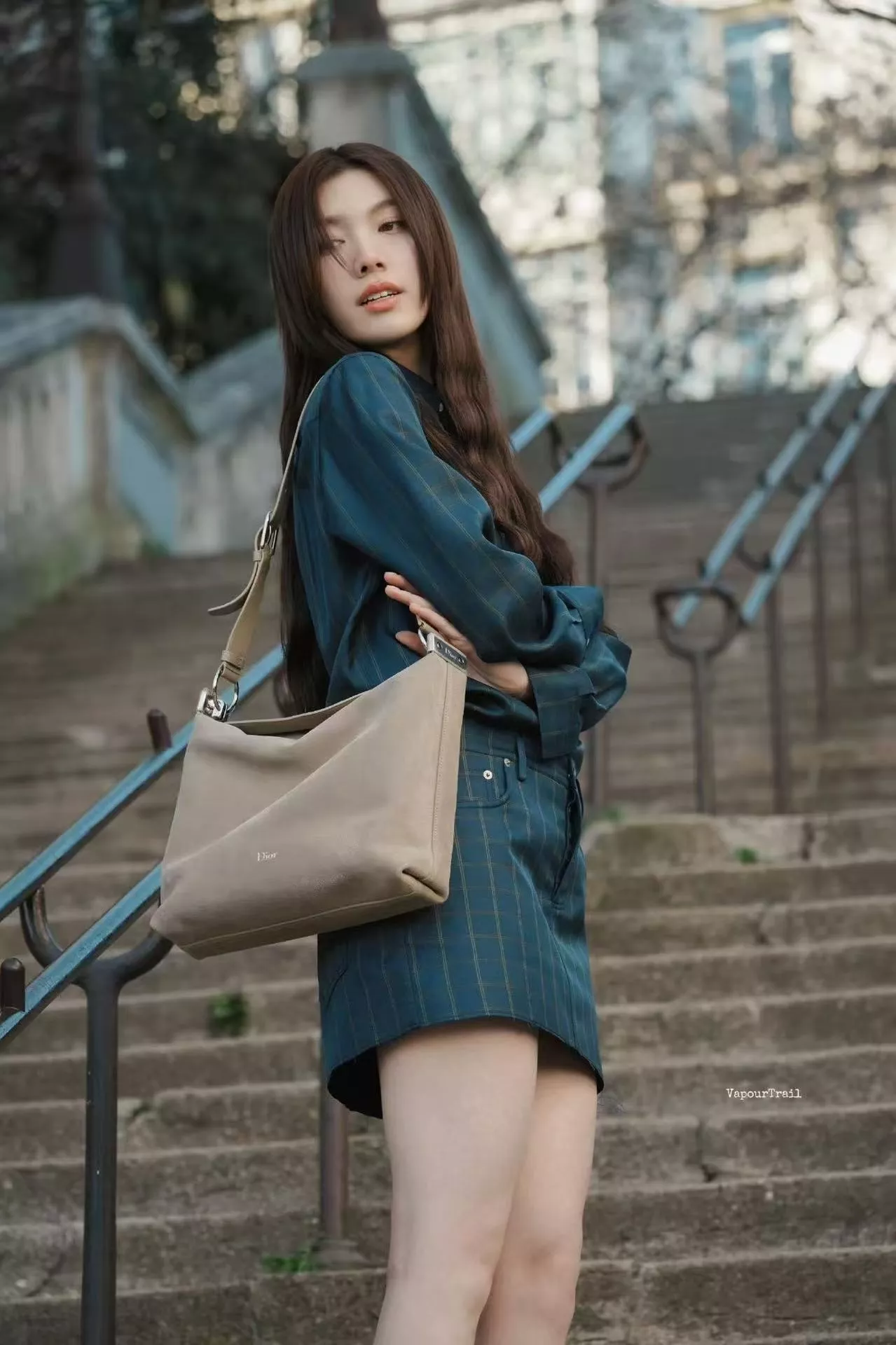 디올 체크 포인트 타이 장식 셔츠 상세 이미지 18