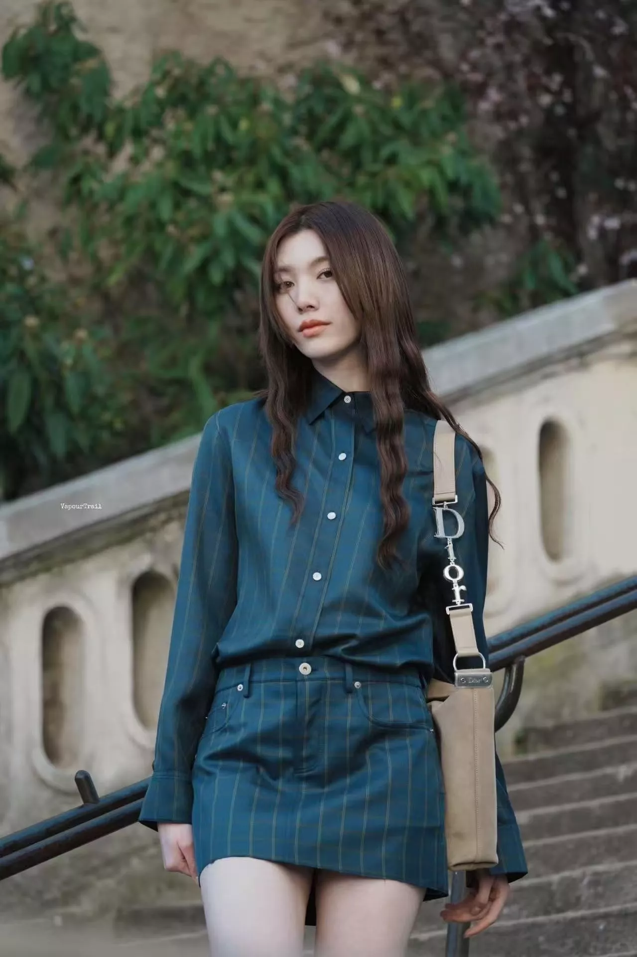 디올 체크 포인트 타이 장식 셔츠 상세 이미지 10