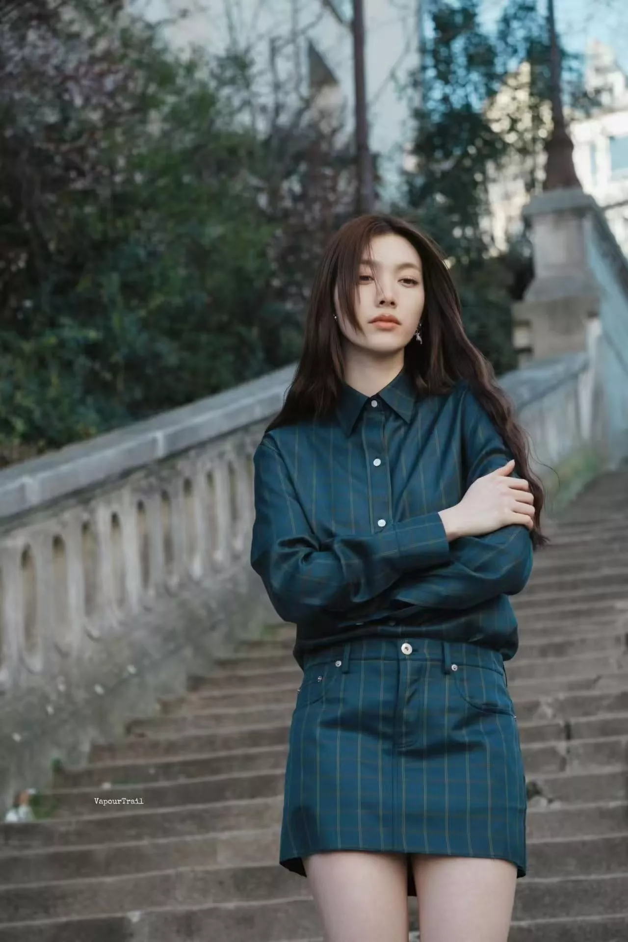 디올 체크 포인트 타이 장식 셔츠 상세 이미지 11