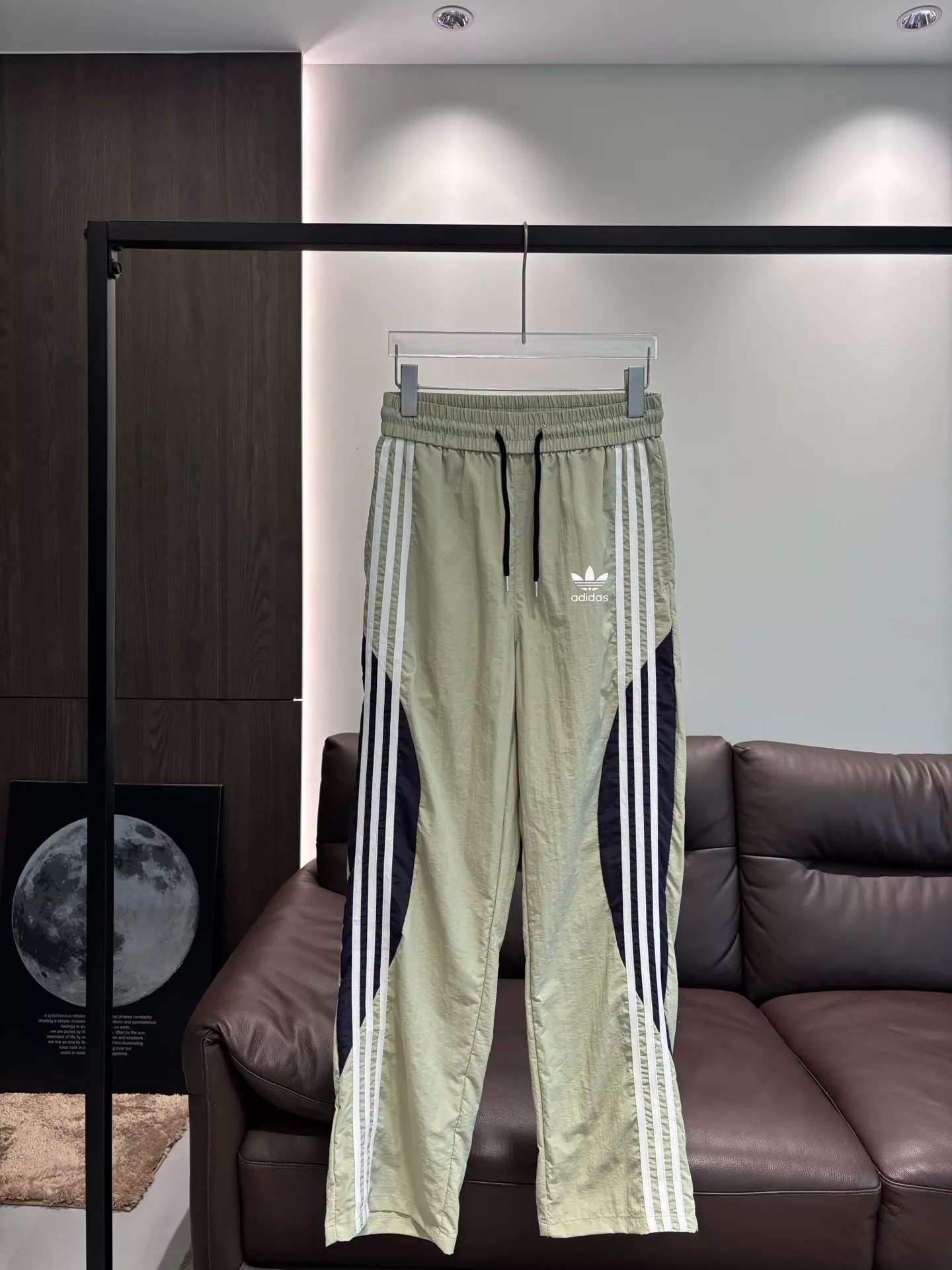 아디다스 삼선 배색 속건 와이드 팬츠 상세 이미지 2