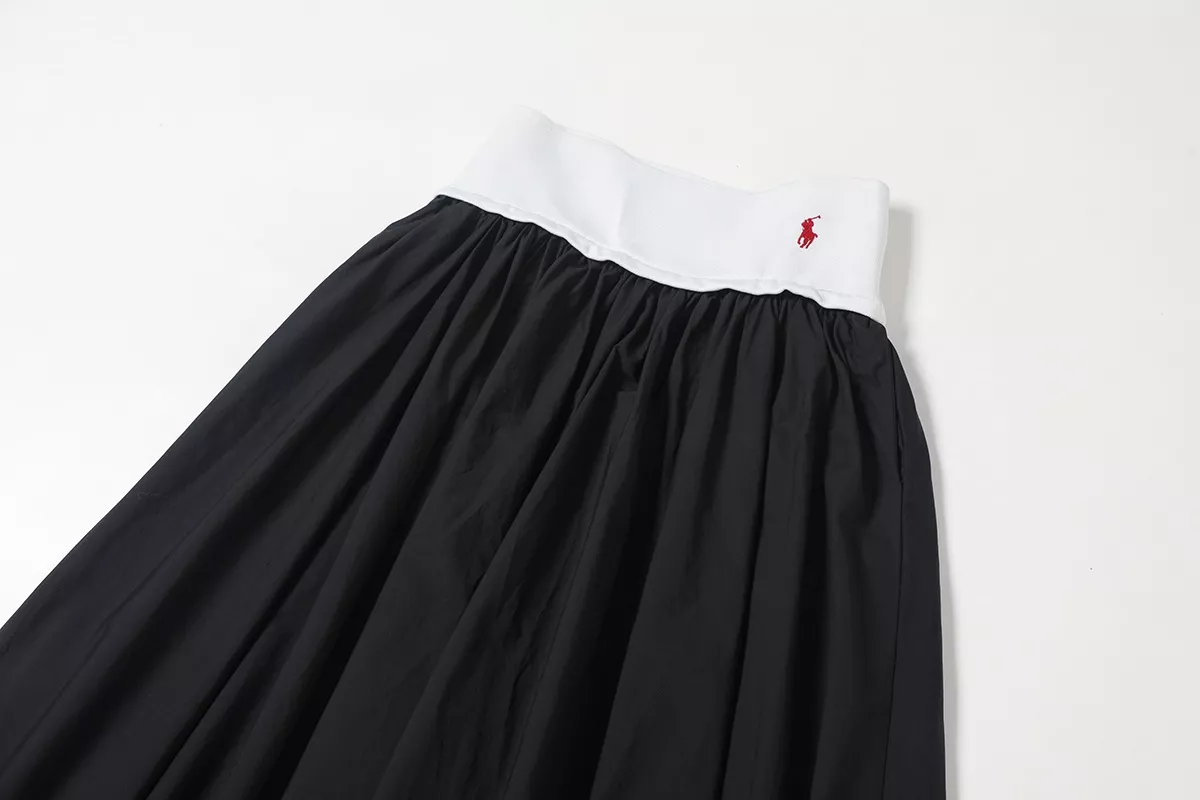 랄프로렌 블랙앤화이트 배색 플리츠 스커트 상세 이미지 10