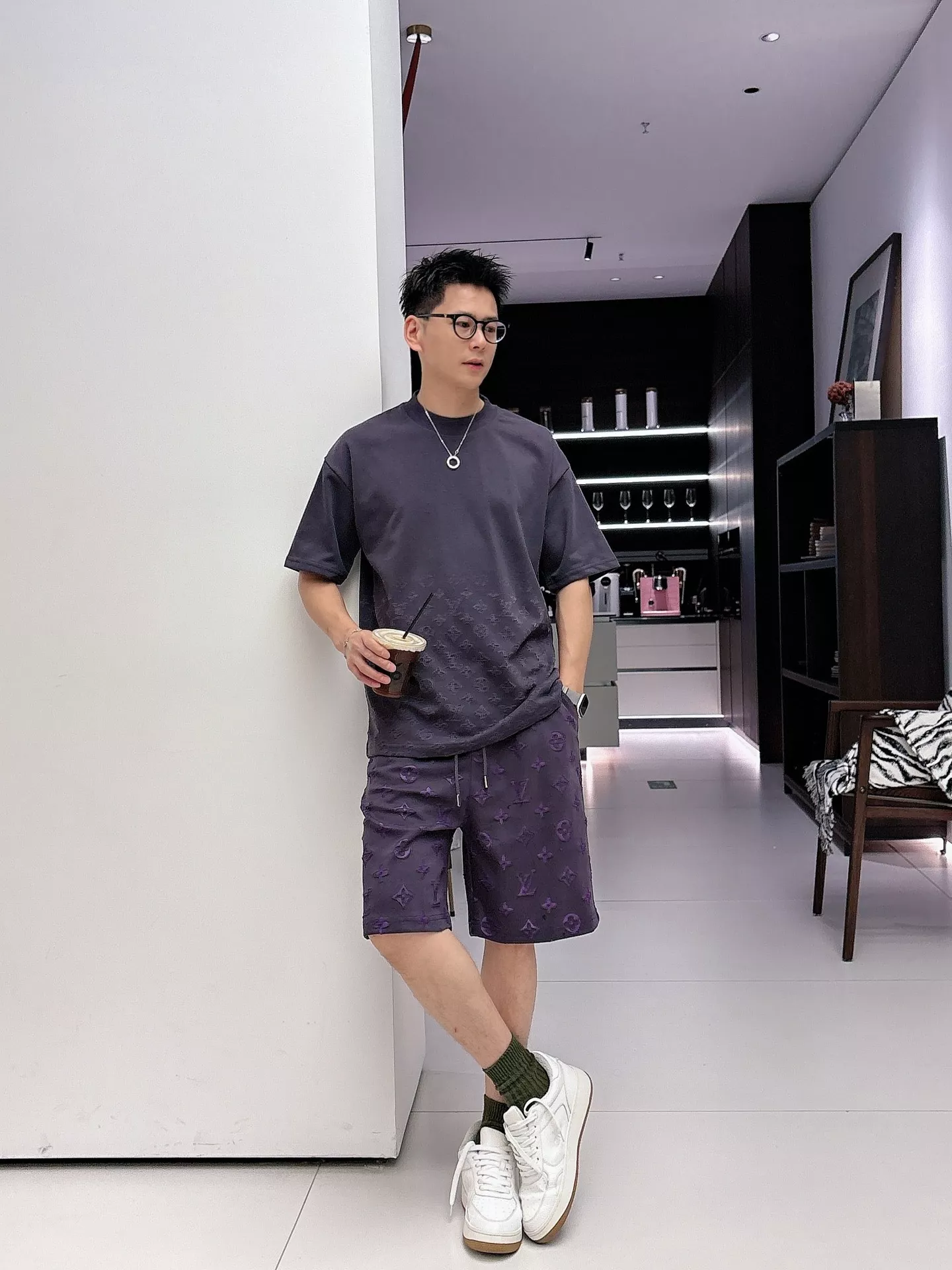 루이비통 로고 자카드 쇼츠 상세 이미지 10