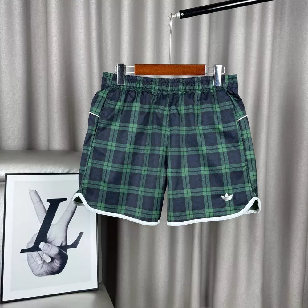 아디다스 복고 체크 밴딩 스트링 쇼츠