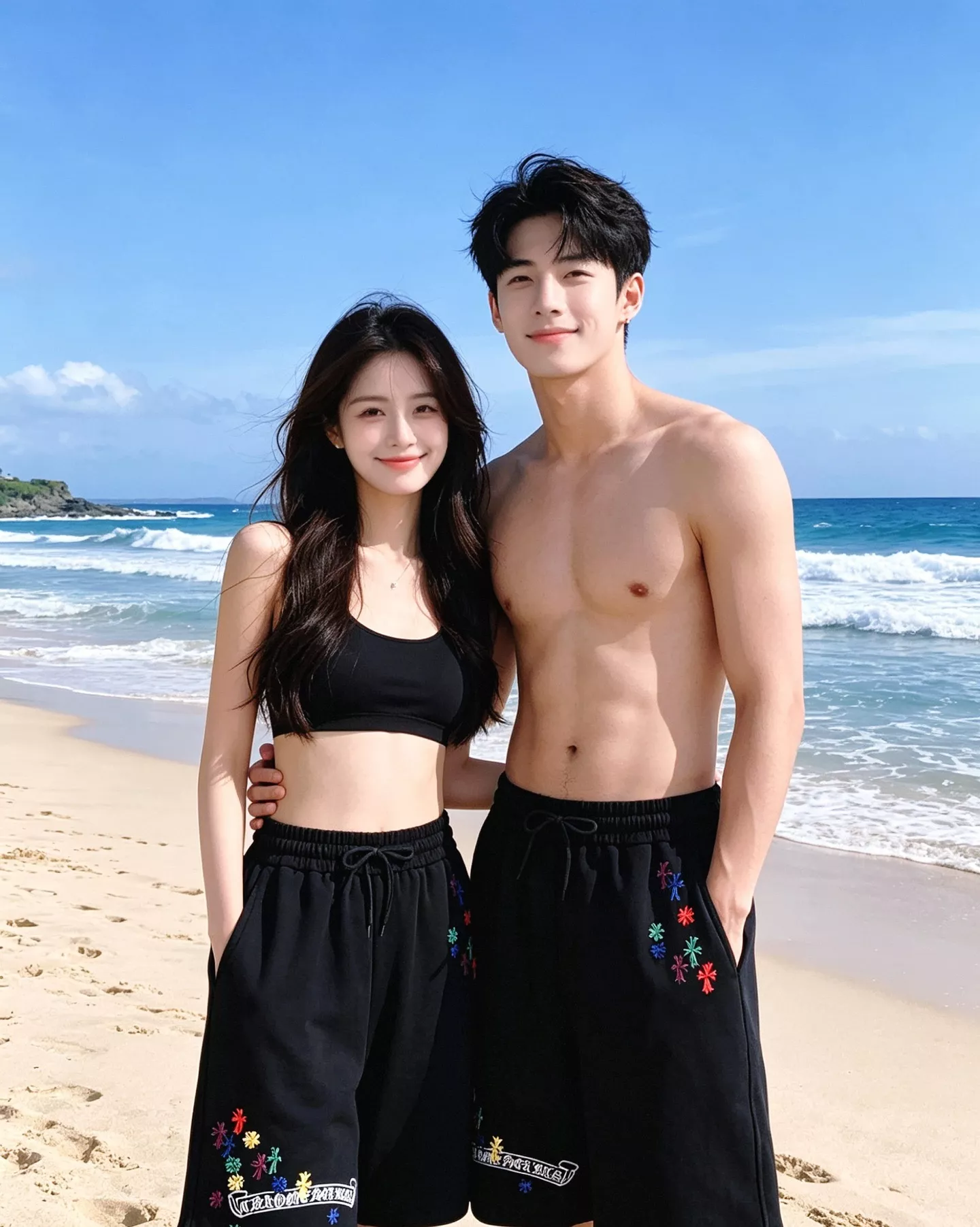 크롬하츠 자수 플라워 포켓 쇼츠 상세 이미지 19