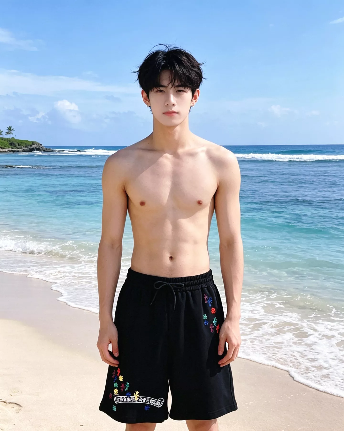 크롬하츠 자수 플라워 포켓 쇼츠 상세 이미지 16