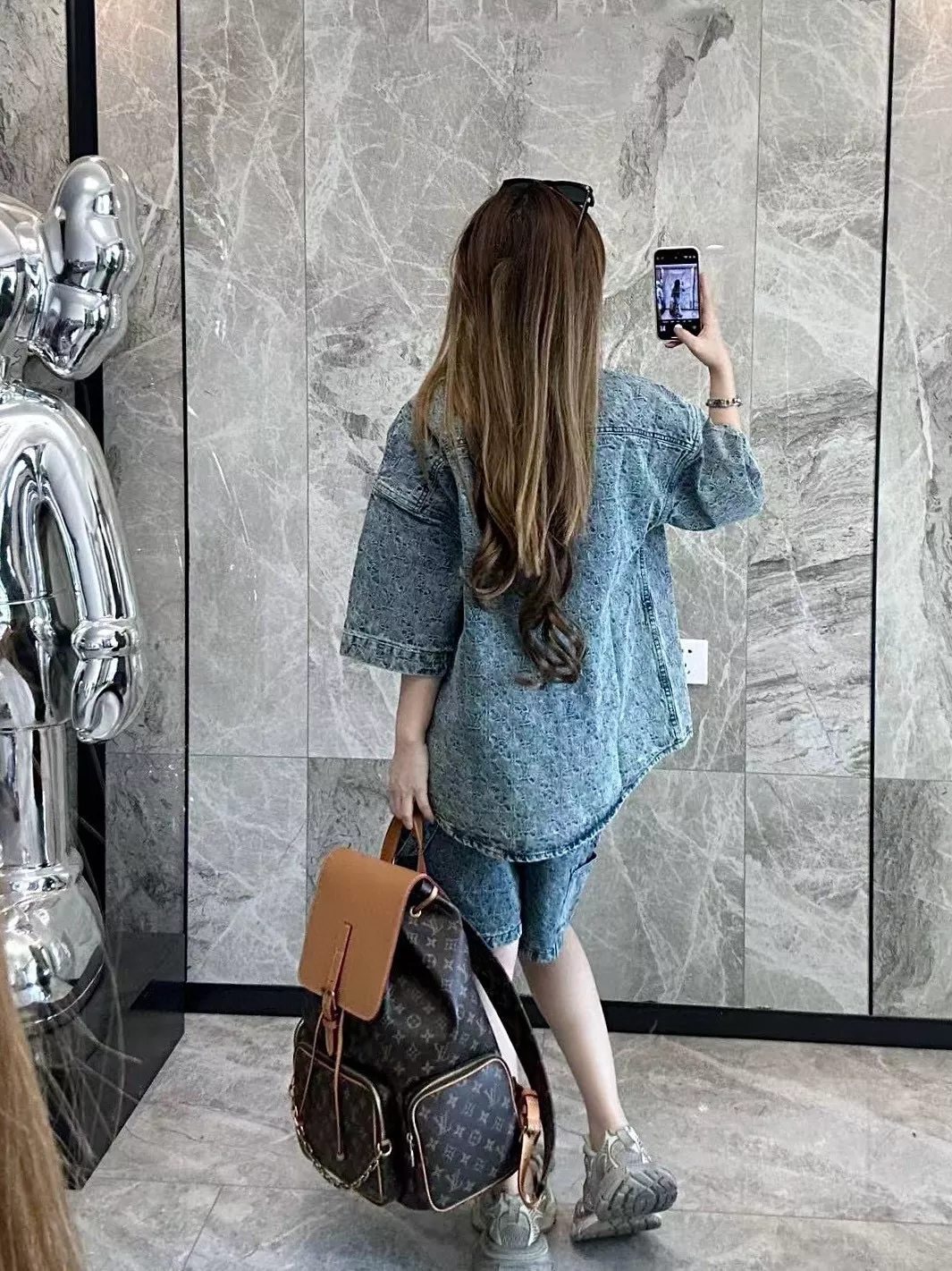 루이비통 모노그램 자카드 데님 셋업 상세 이미지 16