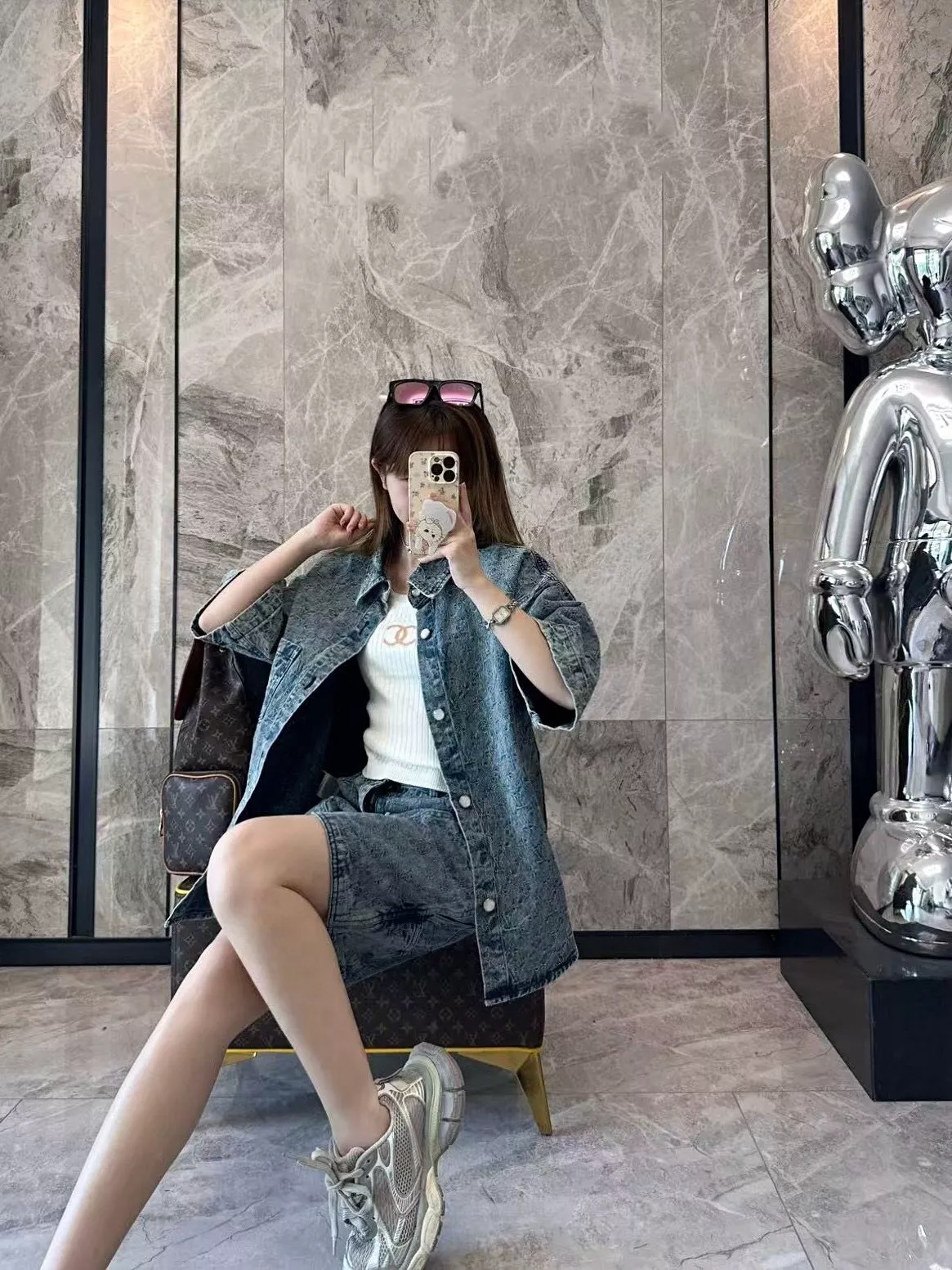 루이비통 모노그램 자카드 데님 셋업 상세 이미지 18
