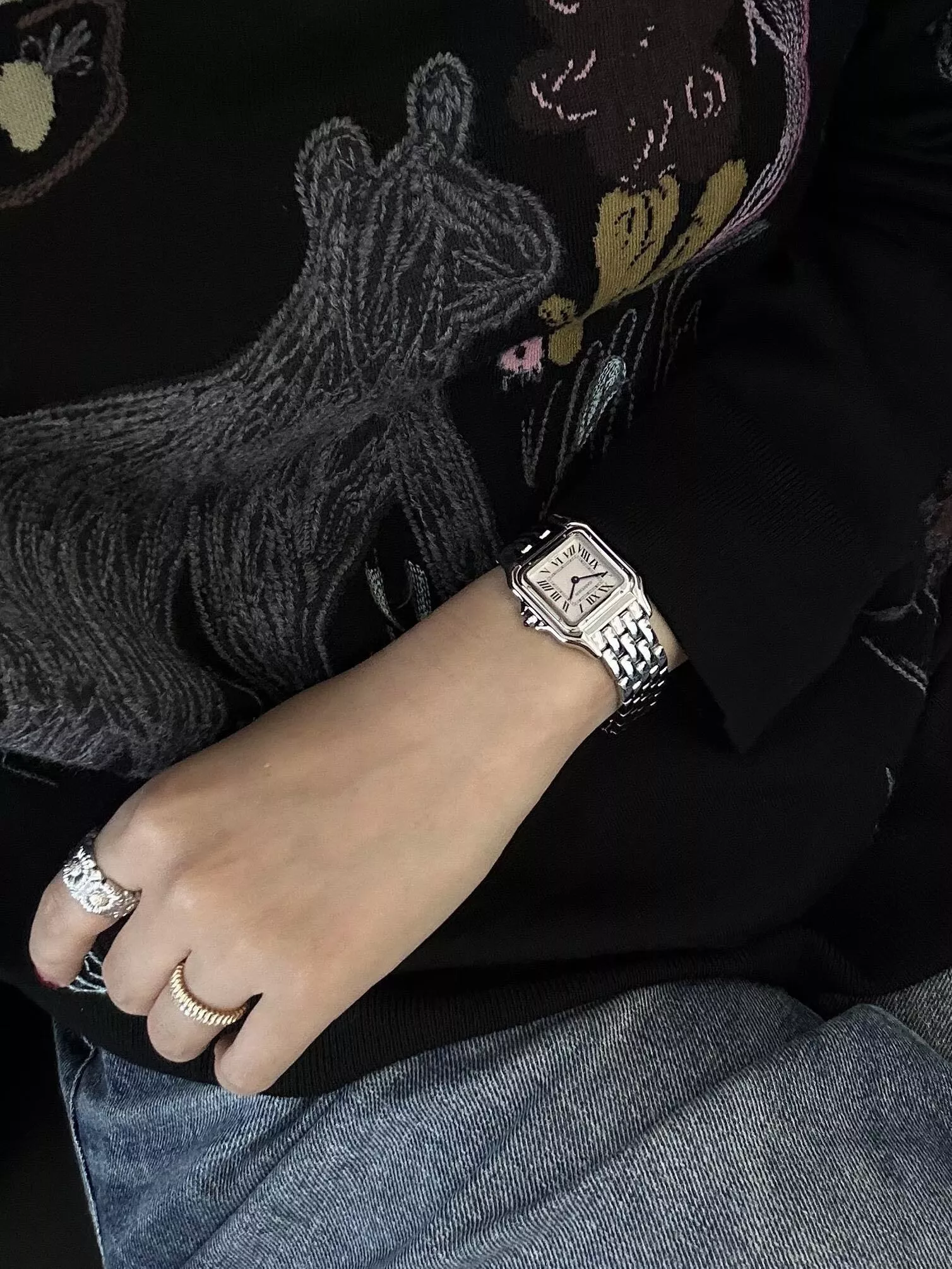 까르띠에 팬더 드 까르띠에 미디움 스틸 워치 상세 이미지 45