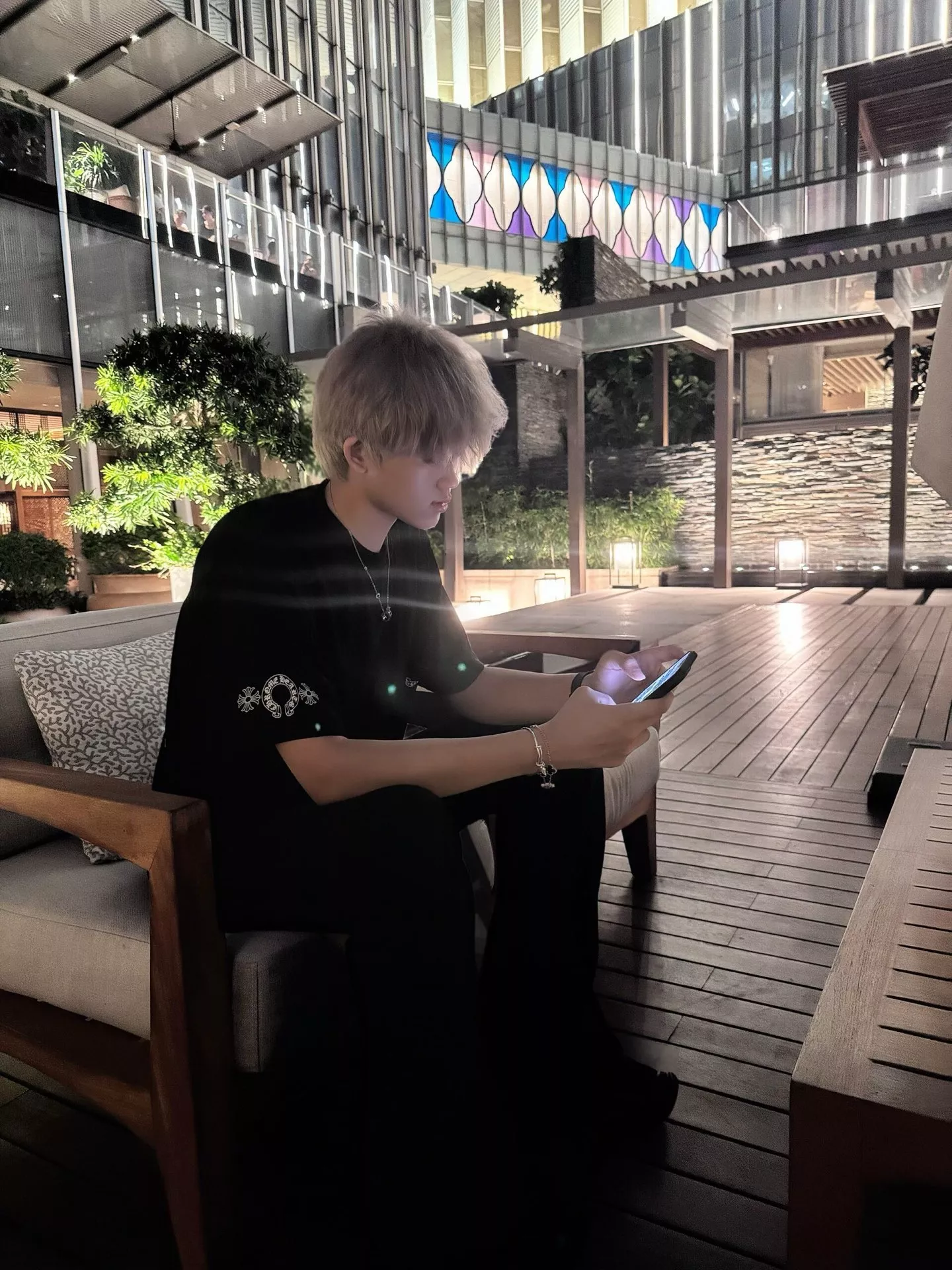 크롬하츠 레터링 프린트 라운드넥 반팔 탑 상세 이미지 28