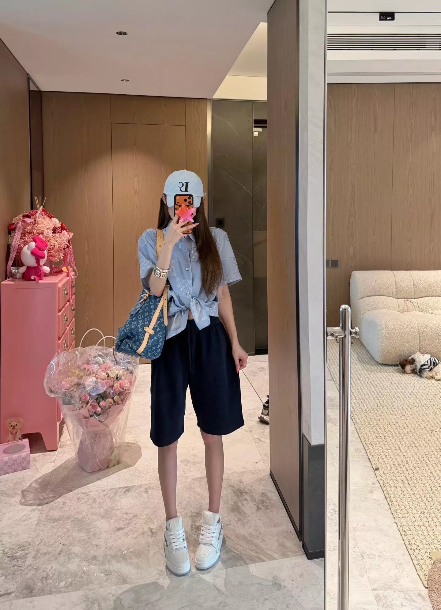 루이비통 자카드 패치워크 반팔 셔츠 상세 이미지 21