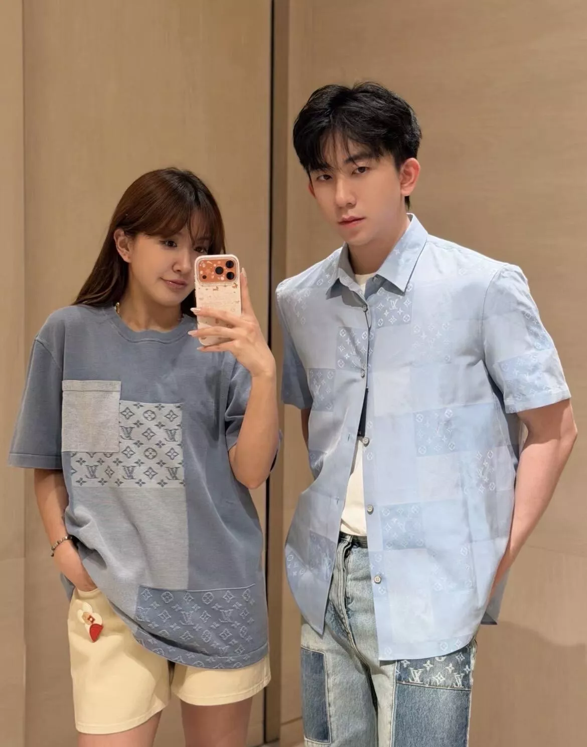 루이비통 자카드 패치워크 반팔 셔츠 상세 이미지 18