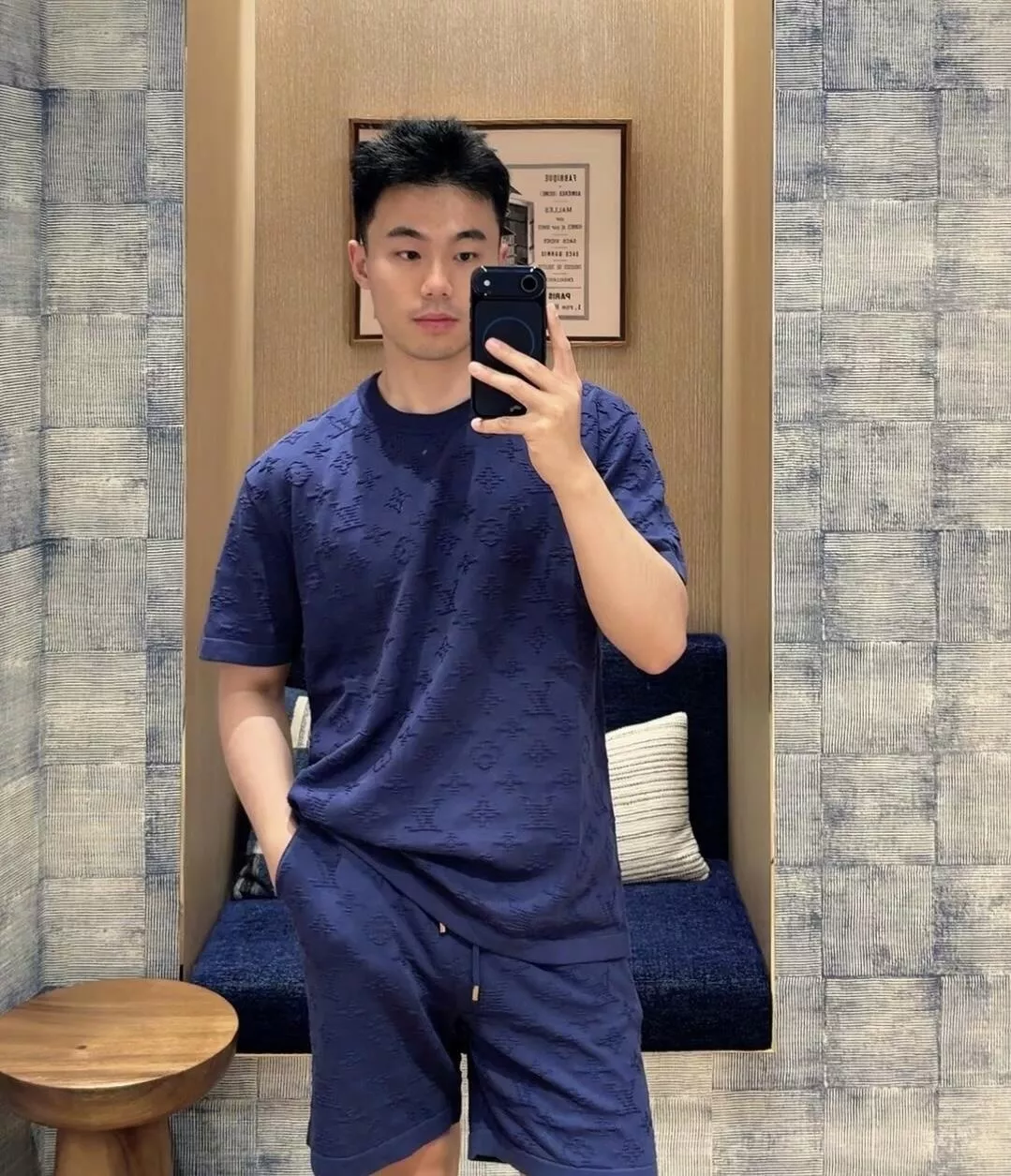 루이비통 모노그램 패턴 반바지 상세 이미지 15