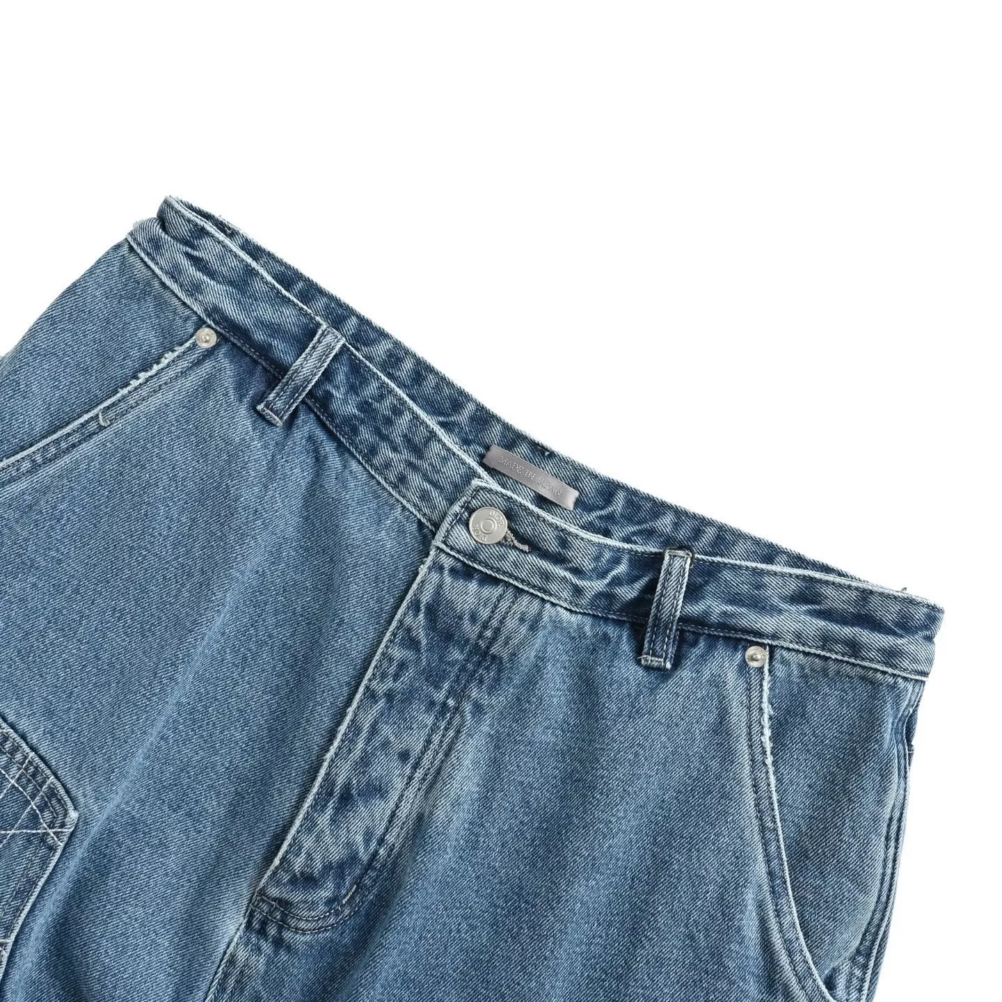 디올 등나무 격자 자수 워크 데님 반바지 상세 이미지 4
