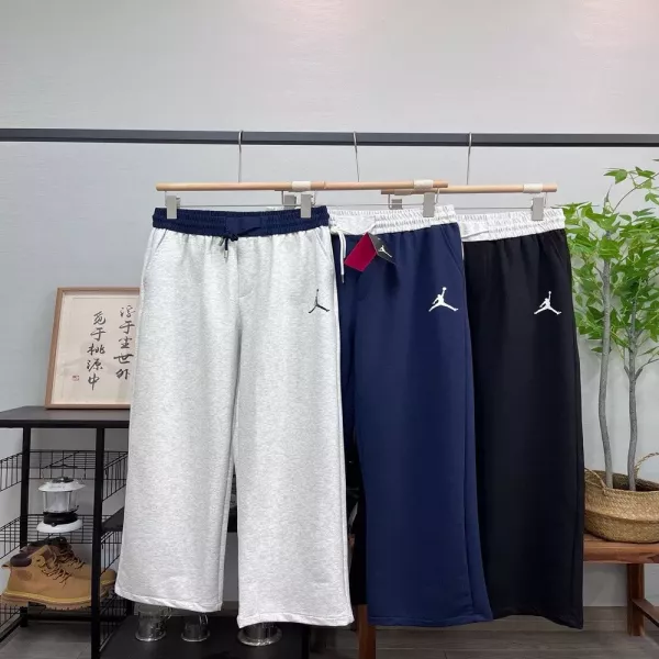에어조던 배색 포인트 와이드 조거 팬츠