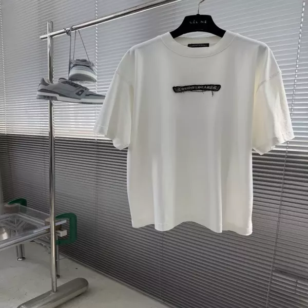 크롬하츠 자수 패치 포인트 오버핏 티