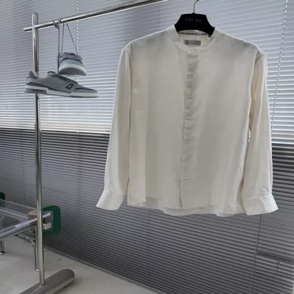 브루넬로쿠치넬리 이탈리안 스탠드칼라 린넨 셔츠