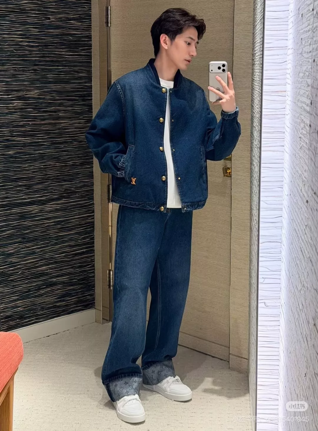 루이비통 모노그램 데님 재킷과 팬츠 세트 상세 이미지 24