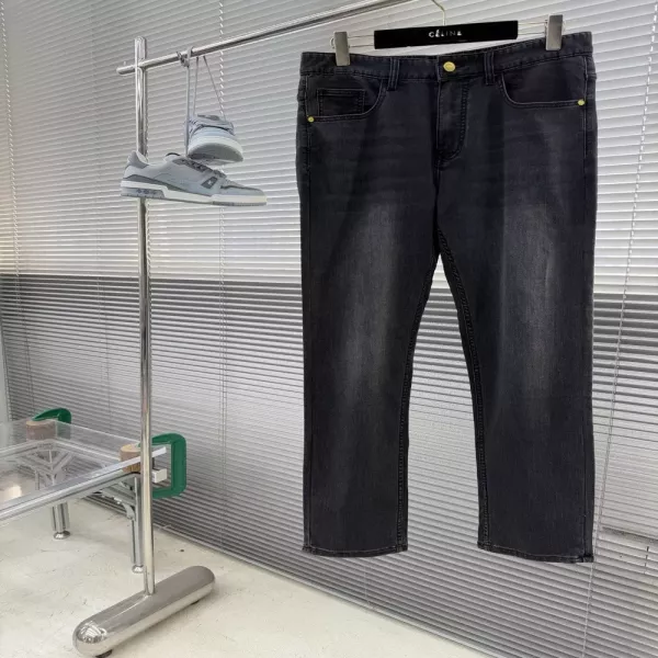 버버리 블랙 워싱 스트레이트 데님 바지