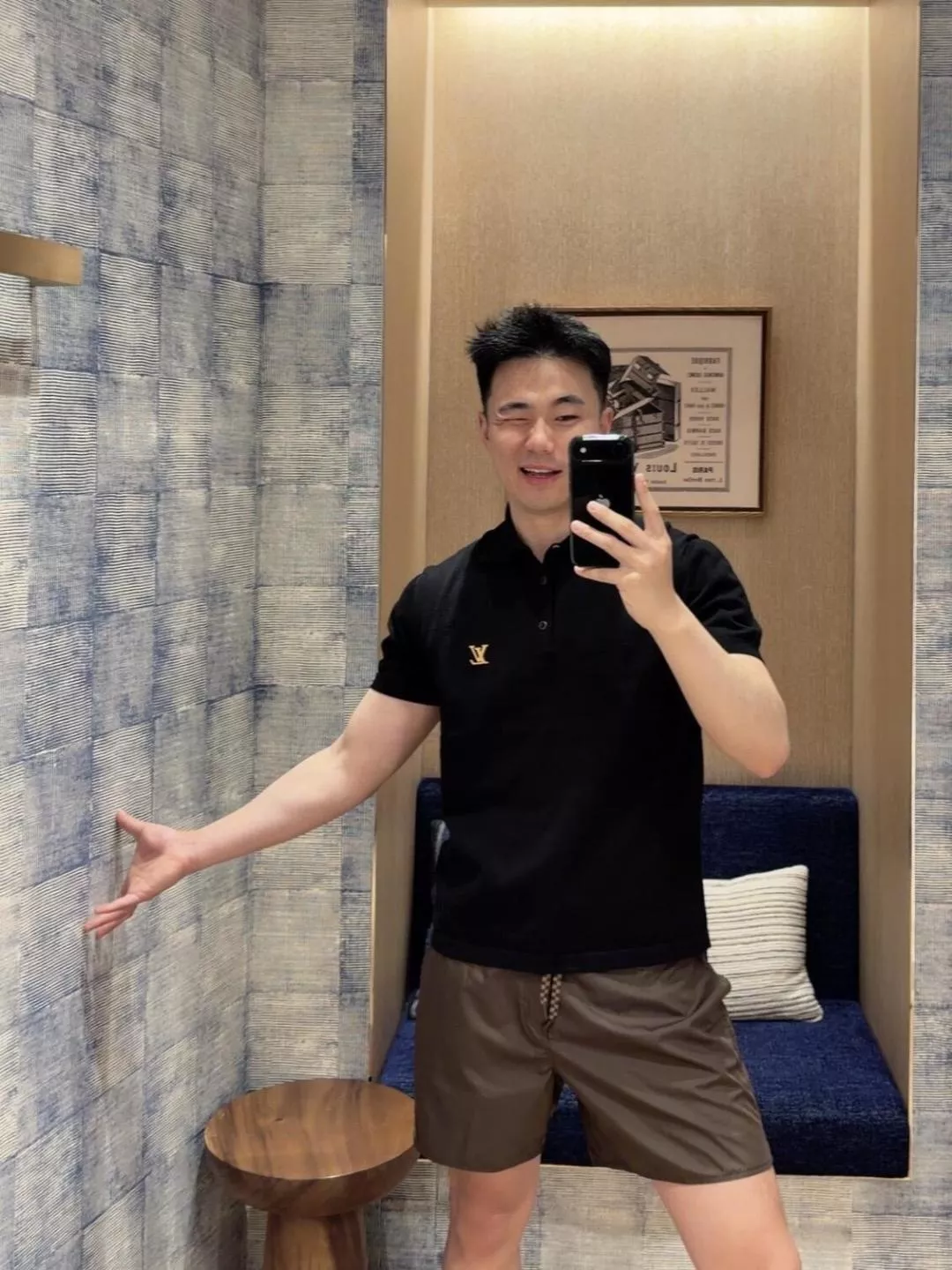 루이비통 실리콘 로고 포인트 나일론 쇼츠 상세 이미지 12