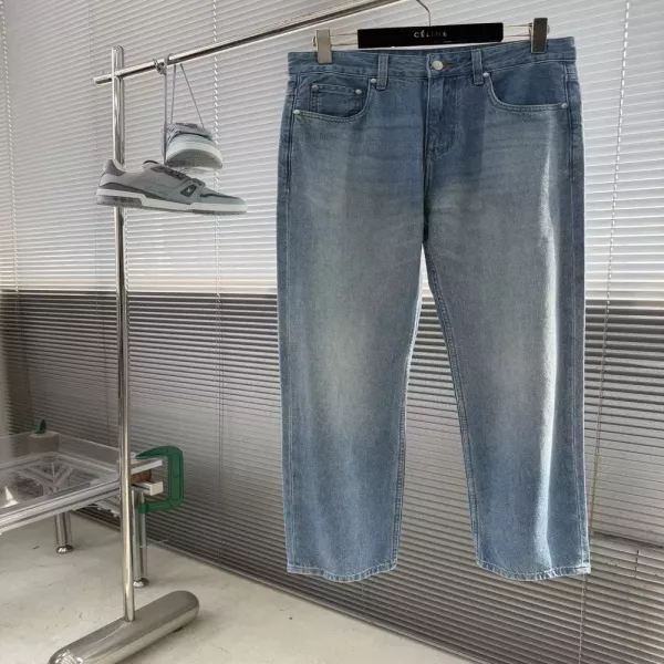 에르메스 워시드 스트레이트 데님 팬츠