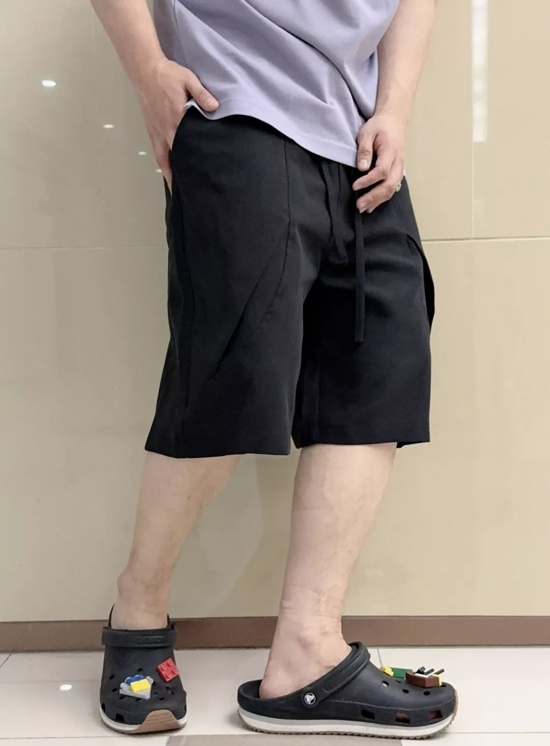 에르메스 남성용 쿨링 니트 코튼 밴딩 반바지 상세 이미지 27