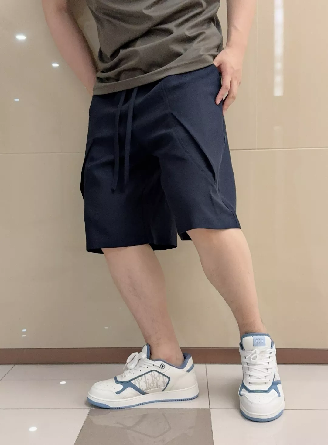 에르메스 남성용 쿨링 니트 코튼 밴딩 반바지 상세 이미지 24