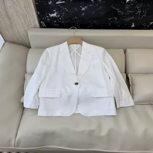 브루넬로쿠치넬리 린넨 원버튼 테일러드 아우터