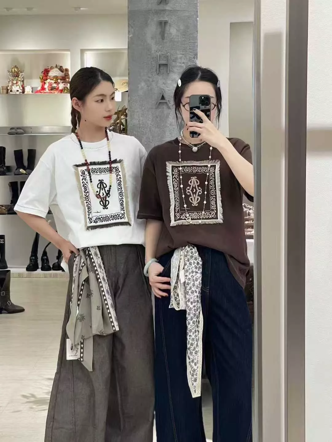 노브랜드 보헤미안 자수 프린지 코튼 탑 상세 이미지 30