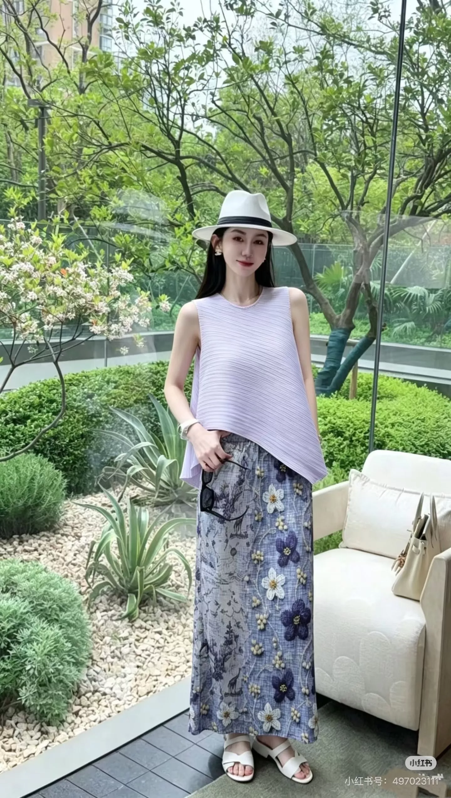 이세이미야케 플리츠 플라워 프린트 스커트 상세 이미지 62