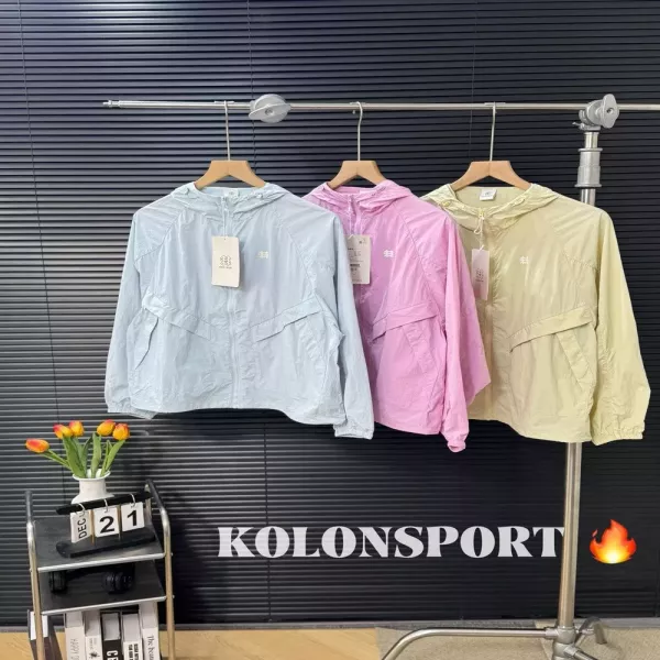 코오롱스포츠 여성용 경량 후드 자외선 차단 아우터