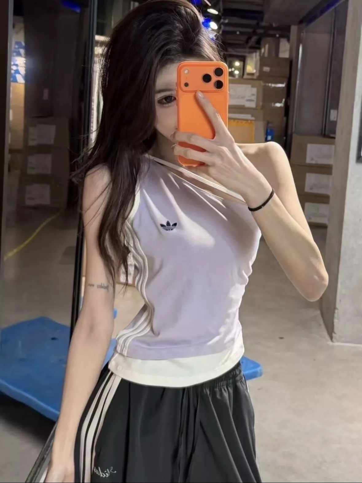 아디다스 원숄더 슬림핏 스포츠 슬리브리스 상세 이미지 36
