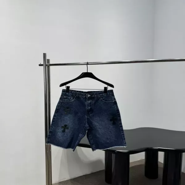 크롬하츠 십자가 패치 데님 중반바지