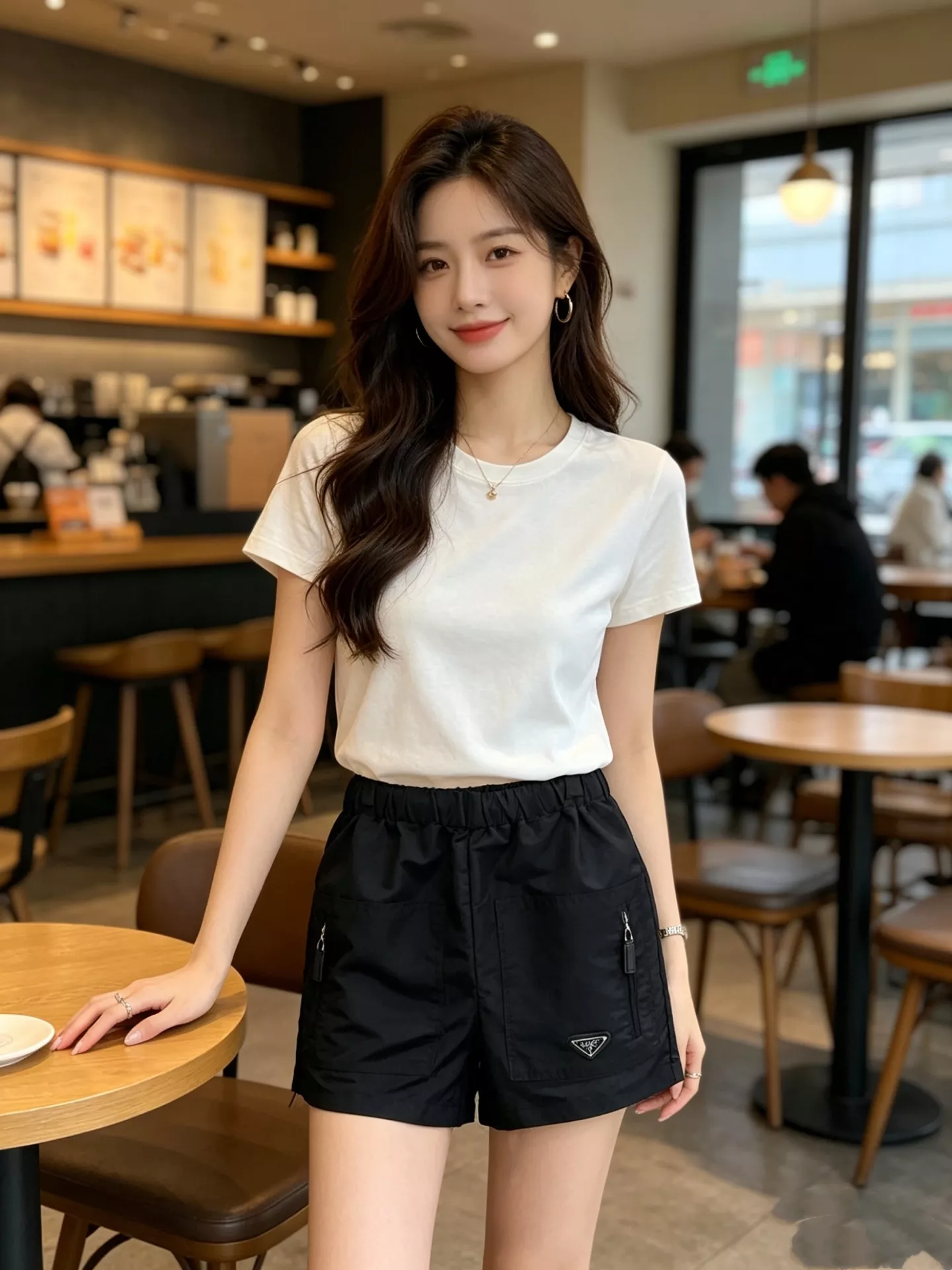 프라다 블랙 나일론 밴딩 쇼츠 상세 이미지 19
