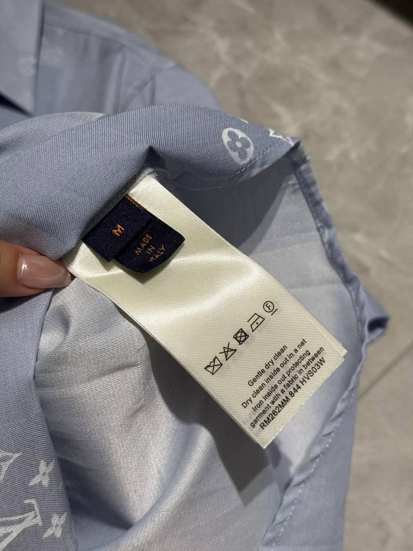 루이비통 블루 그라데이션 자카드 셔츠 상세 이미지 33