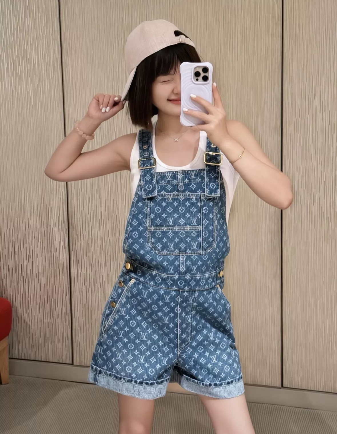 루이비통 모노그램 데님 오버롤 쇼츠 상세 이미지 69