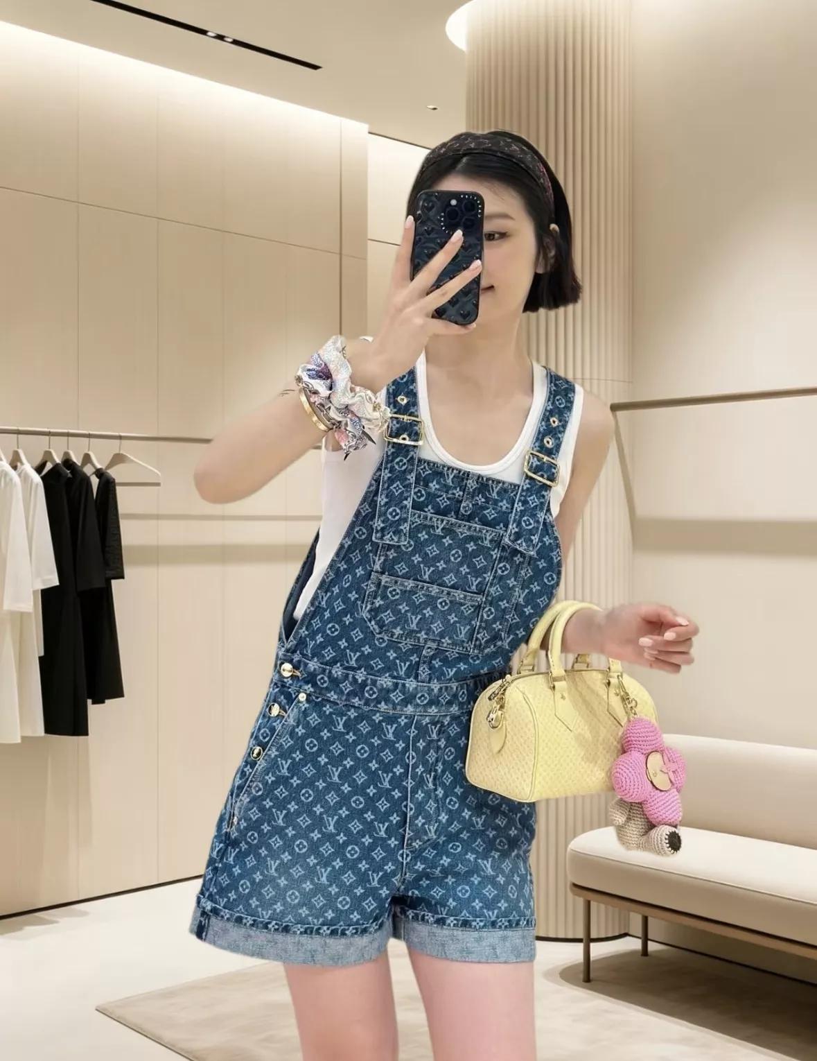 루이비통 모노그램 데님 오버롤 쇼츠 상세 이미지 73