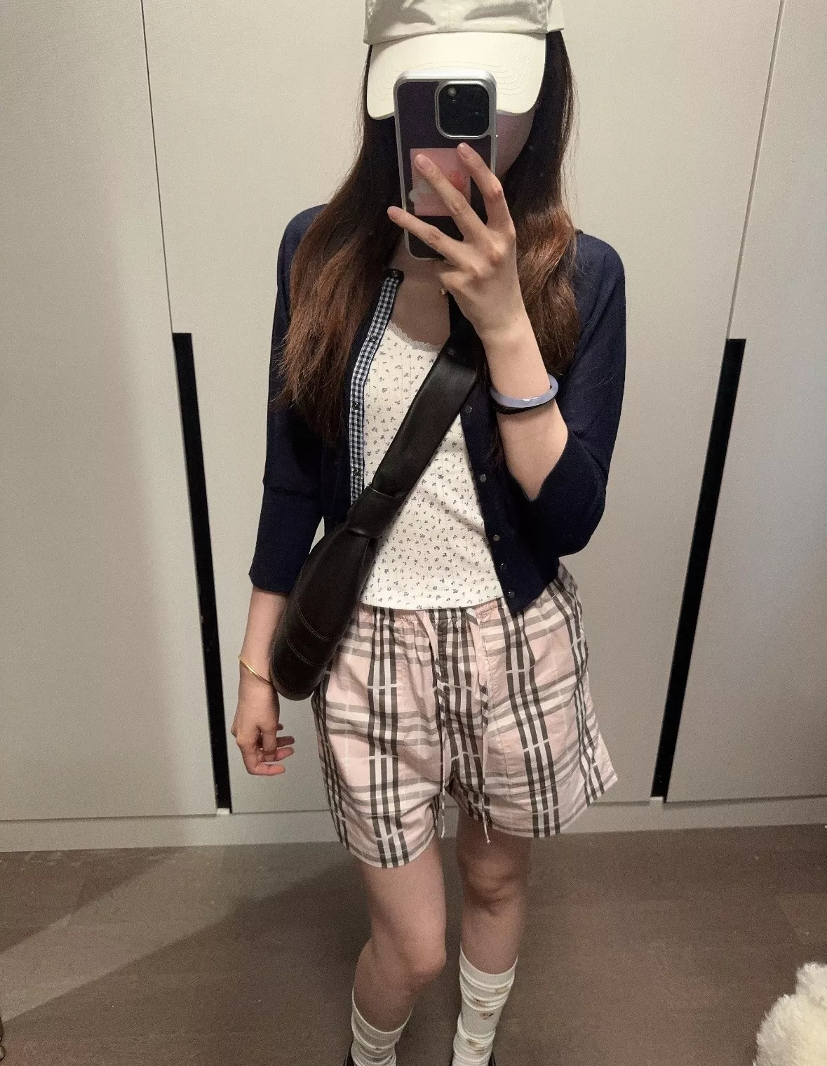 버버리 체리블라썸 핑크 체크 쇼츠 상세 이미지 42