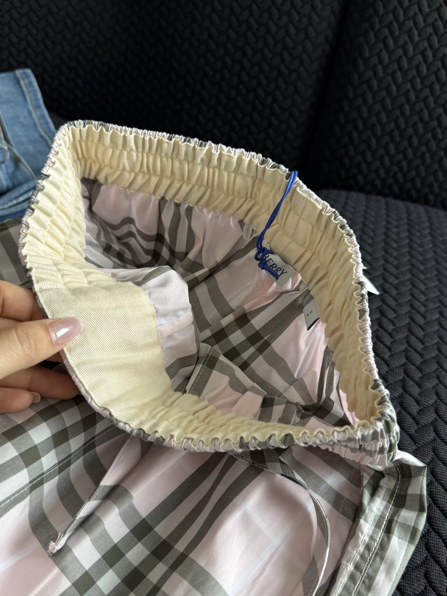 버버리 체리블라썸 핑크 체크 쇼츠 상세 이미지 23