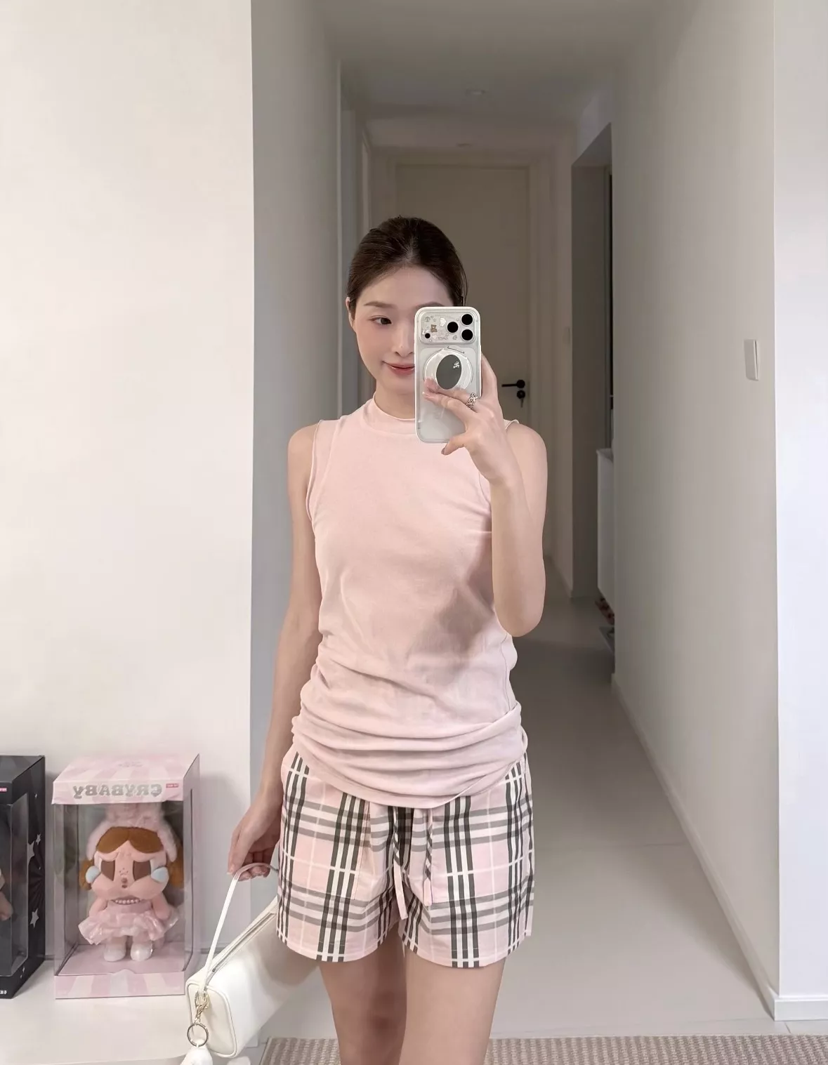 버버리 체리블라썸 핑크 체크 쇼츠 상세 이미지 60