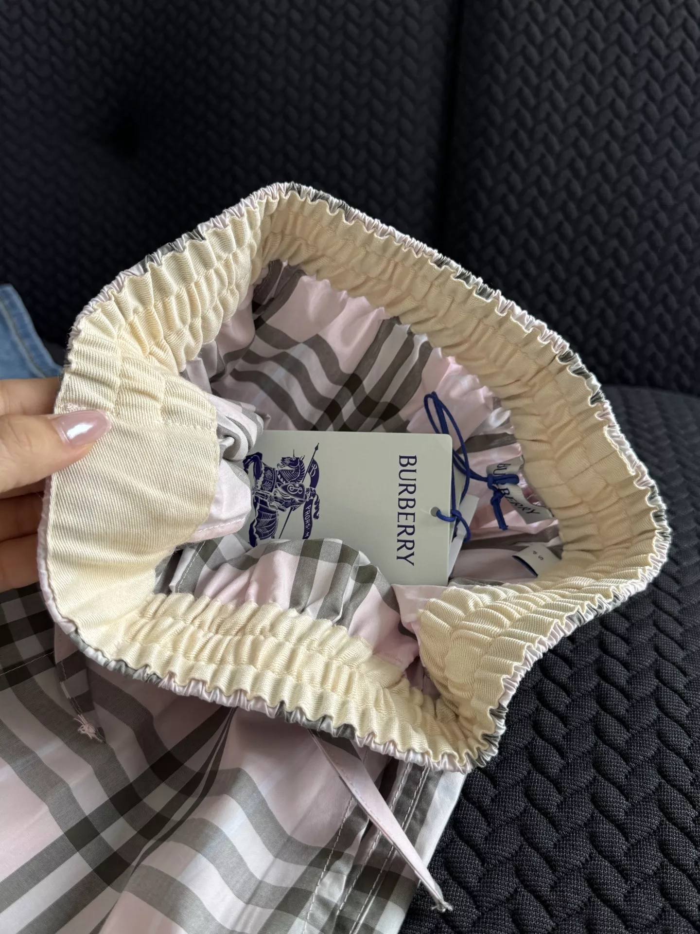 버버리 체리블라썸 핑크 체크 쇼츠 상세 이미지 25