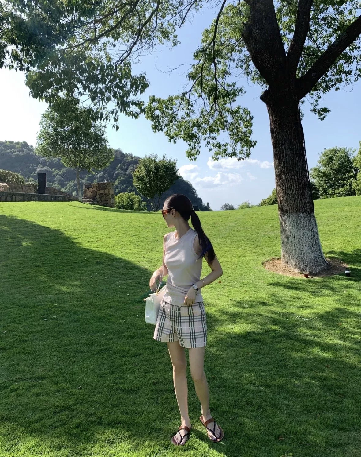 버버리 체리블라썸 핑크 체크 쇼츠 상세 이미지 55