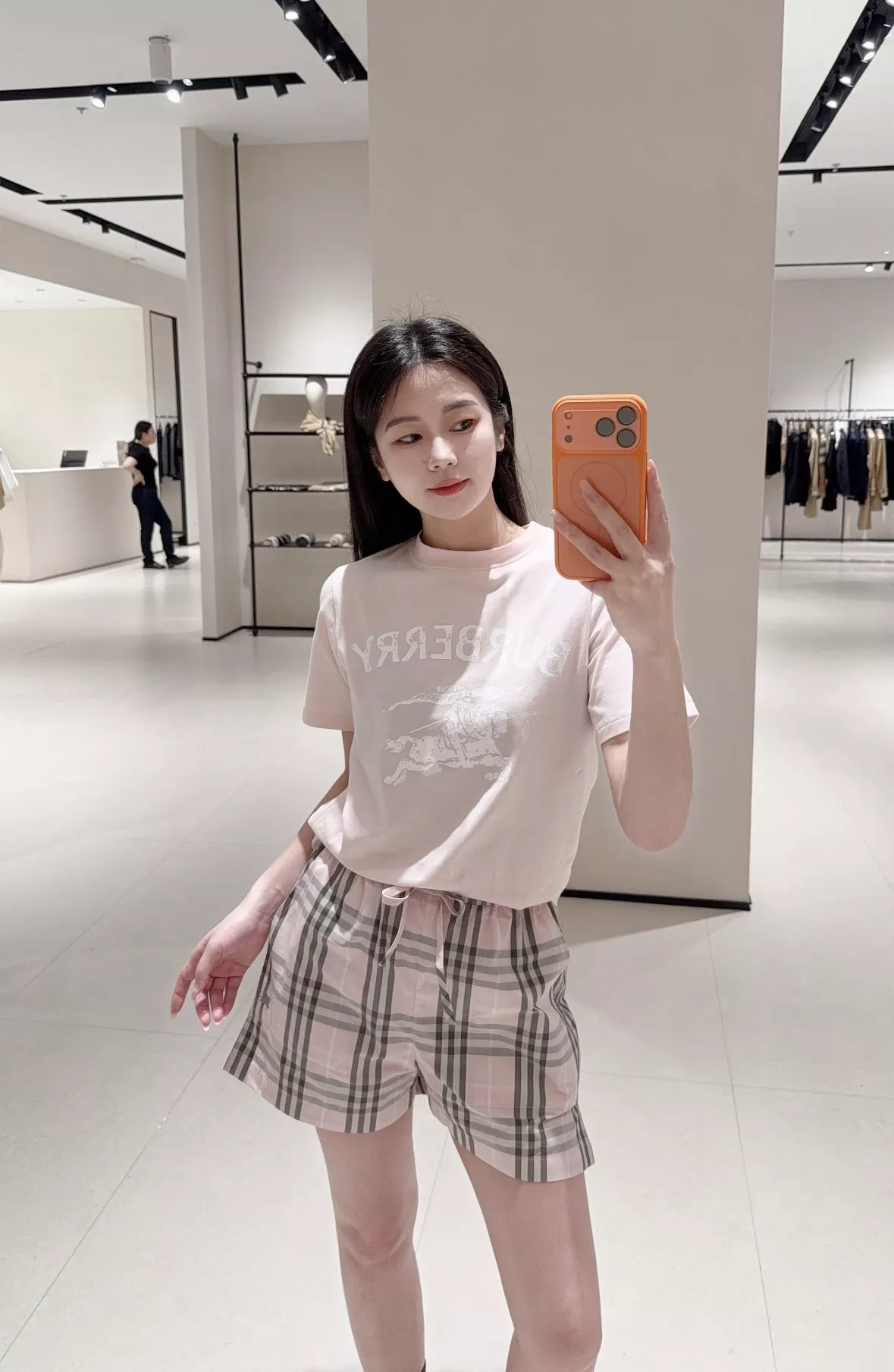 버버리 체리블라썸 핑크 체크 쇼츠 상세 이미지 65