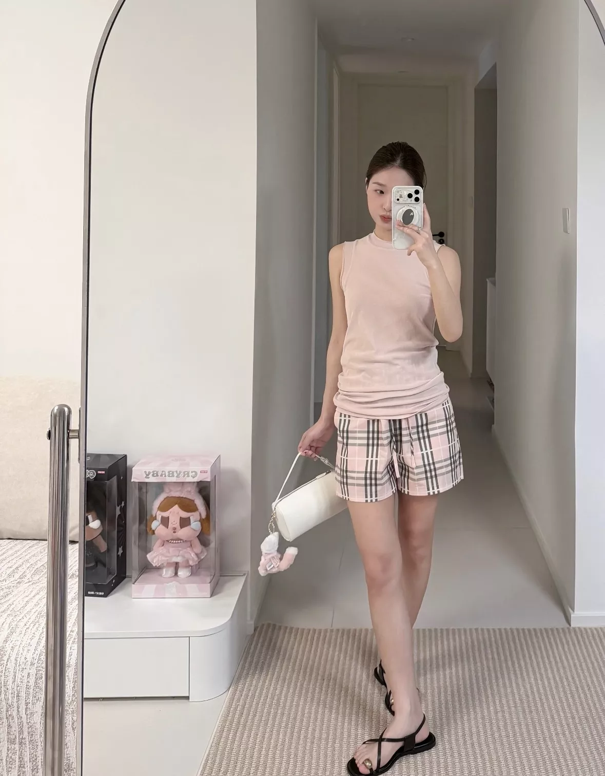 버버리 체리블라썸 핑크 체크 쇼츠 상세 이미지 59