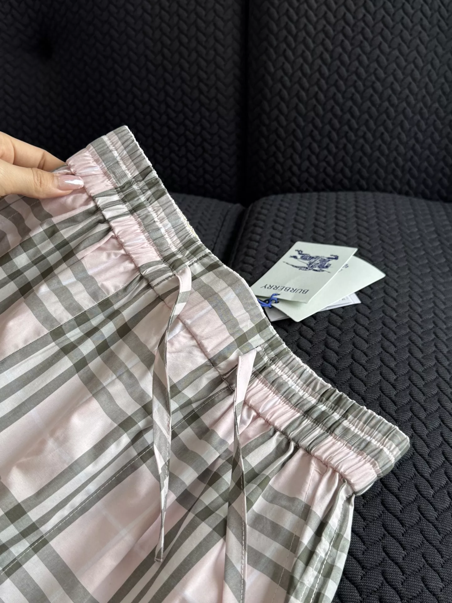 버버리 체리블라썸 핑크 체크 쇼츠 상세 이미지 19