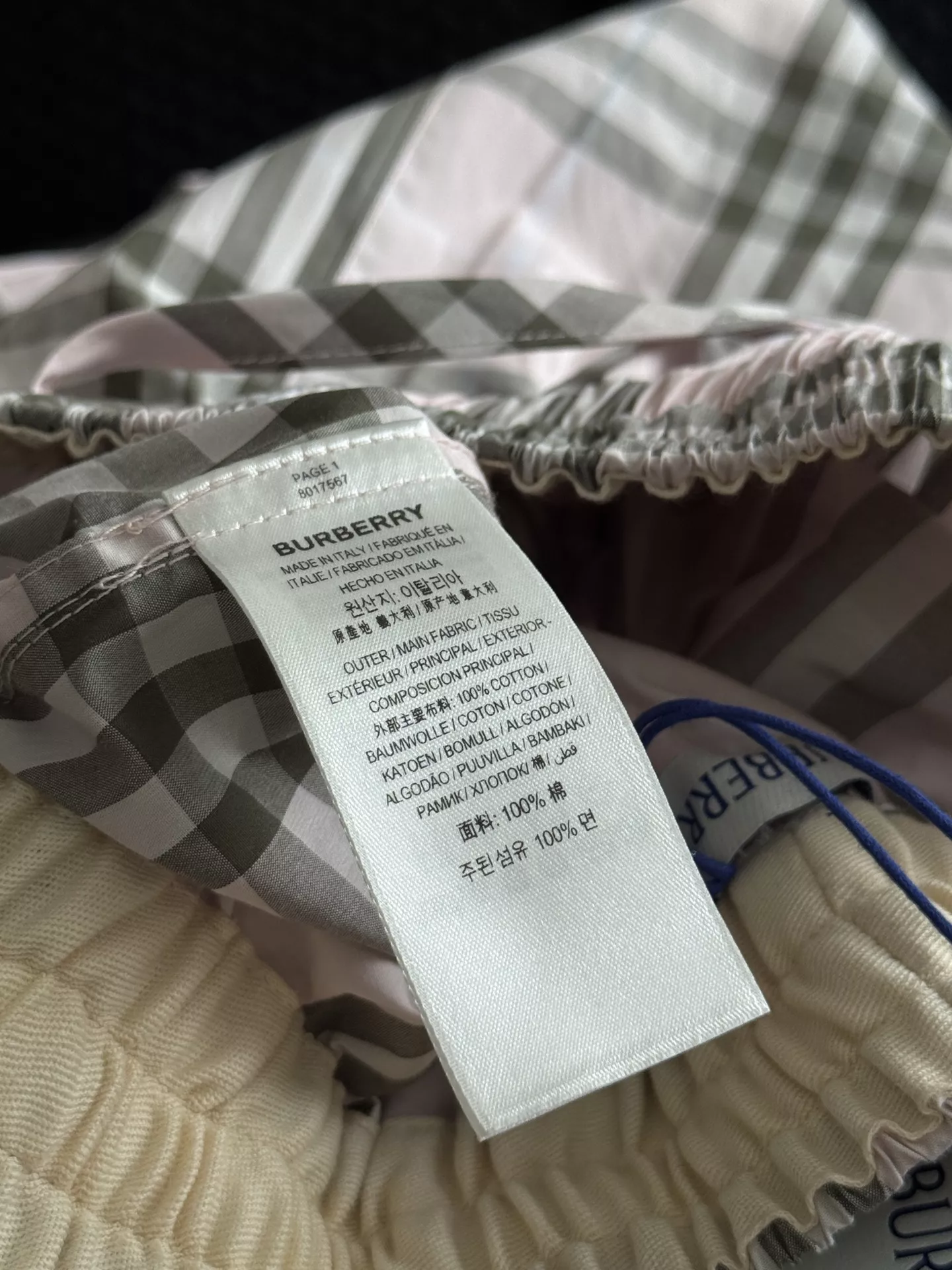 버버리 체리블라썸 핑크 체크 쇼츠 상세 이미지 37