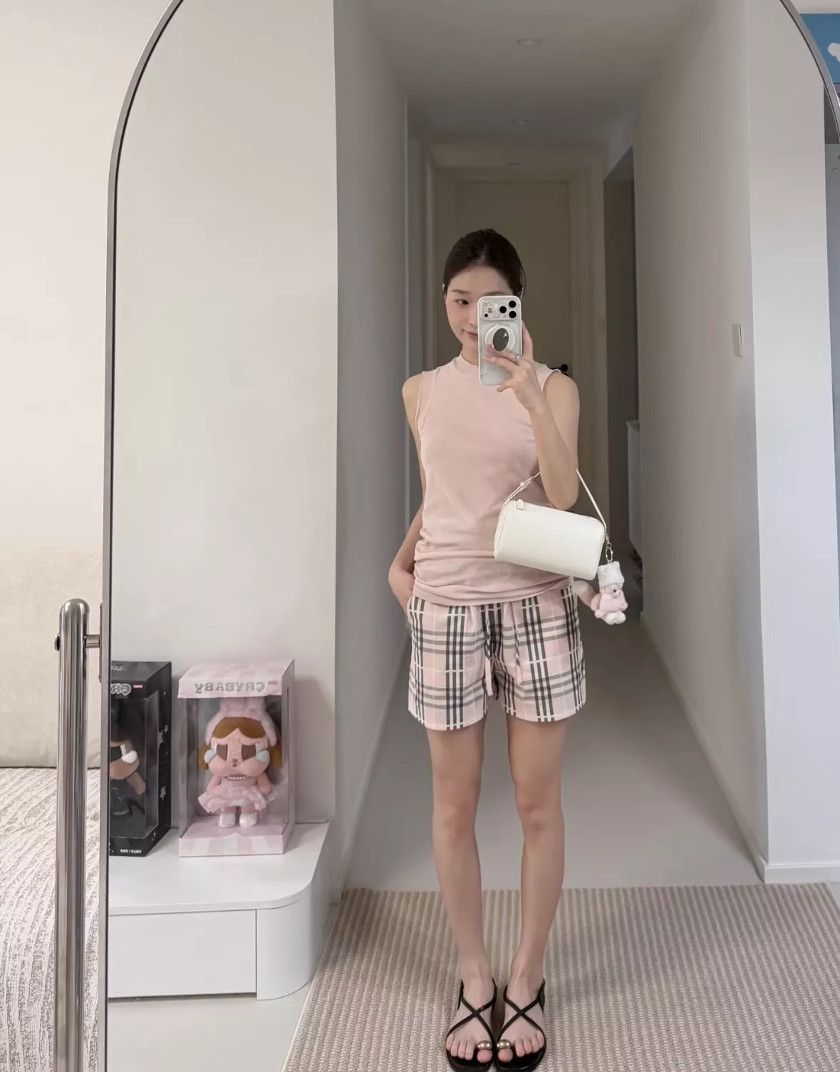 버버리 체리블라썸 핑크 체크 쇼츠 상세 이미지 58