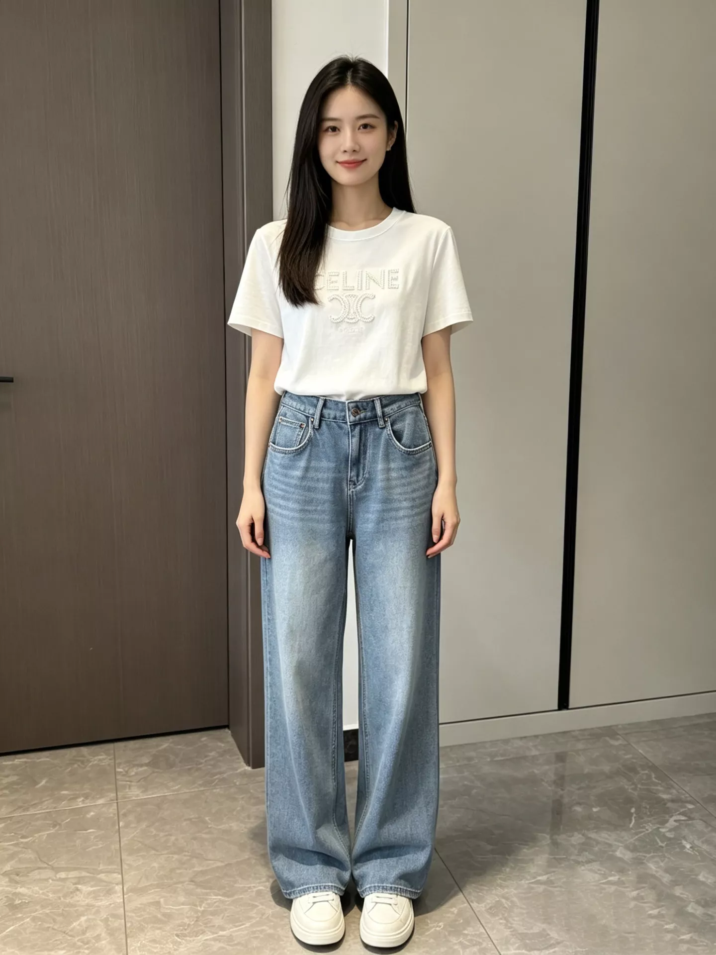 로에베 자수 로고 스트레이트 데님 팬츠 상세 이미지 62