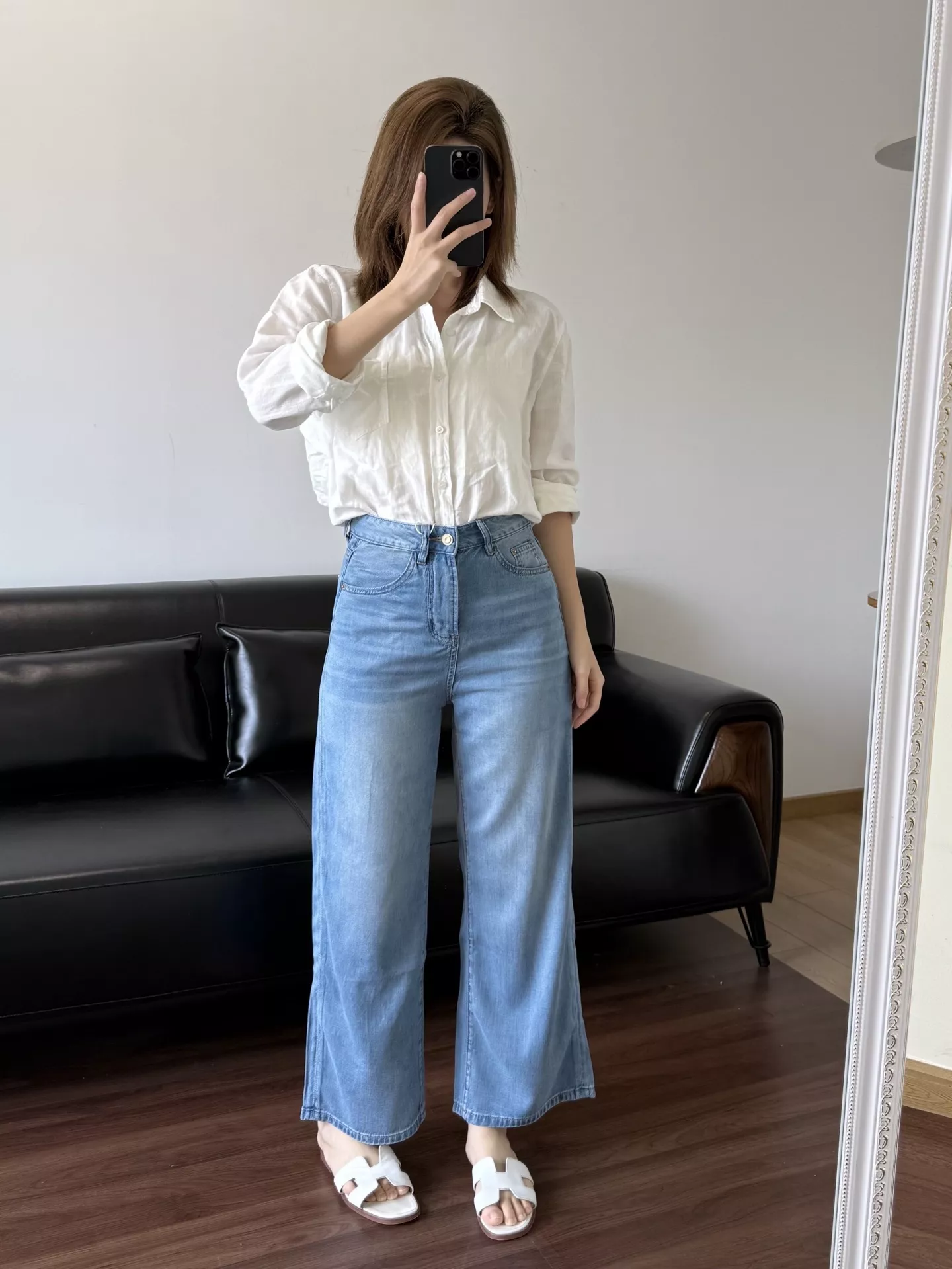 더로우 초박형 냉감 텐셀 와이드 진 상세 이미지 35