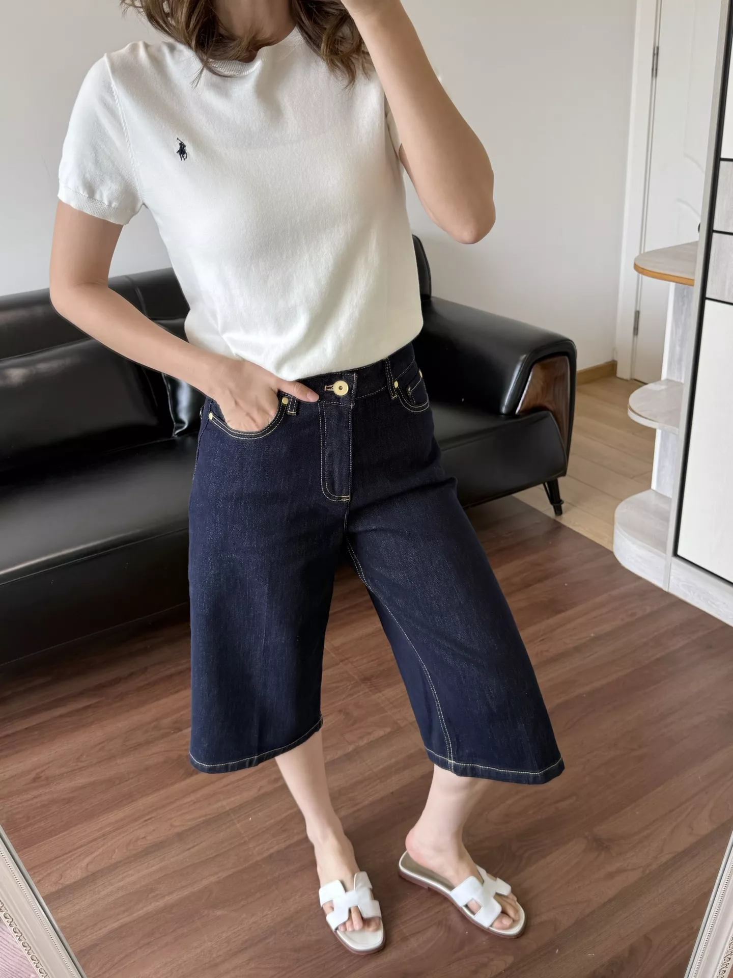 브루넬로쿠치넬리 빈티지 워싱 크롭 데님 팬츠 상세 이미지 34